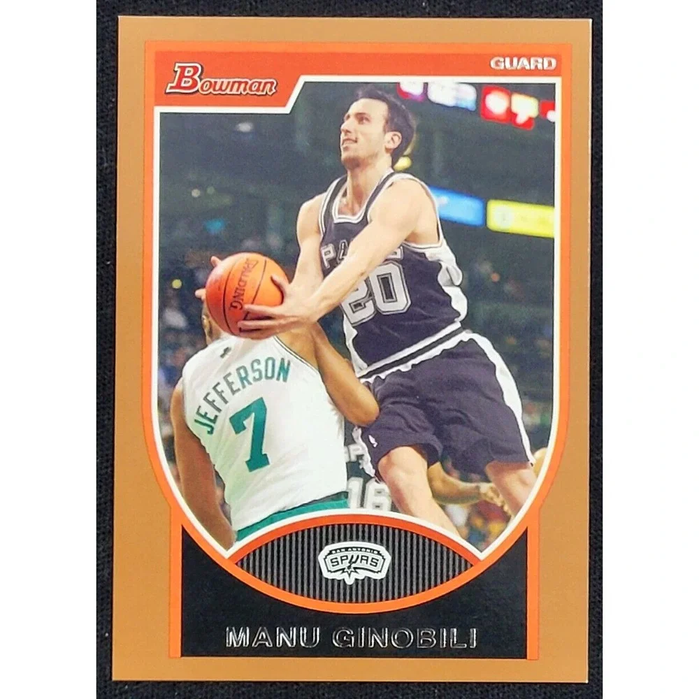 2007-08 BOWMAN MANU GINOBILI‎ GAME USED JERSEY #D 164/399 BRONZE